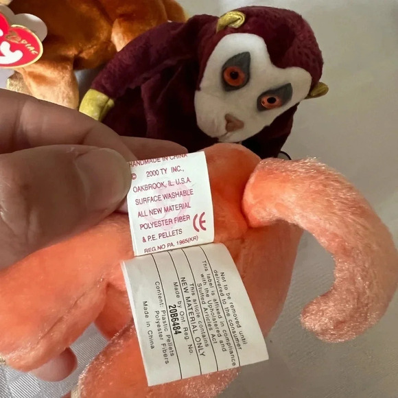 Vintage Ty Beanie Babies Lot of 3 Zodiac Collection -  Ox, Monkey & Pig - Picture 14 of 14